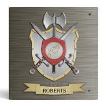 Howling Wolf Battle Crest Armor 3 Ring Binders
