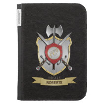 Howling Wolf Battle Crest Black Kindle Keyboard Cases