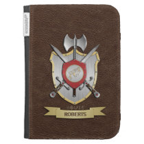 Howling Wolf Battle Crest Brown Kindle 3G Cover