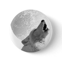 Howling Wolf Button