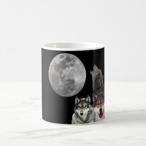 Howling Wolf design Coffee Mugs Zazzle