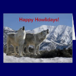 Howling Wolf Holiday Card cards