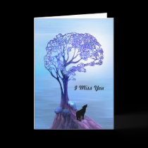 Howling Wolf in Blue Card cards
