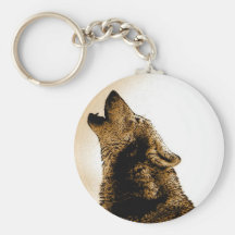 Howling Wolf Key Chain
