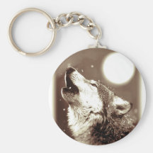 Howling Wolf Keychain
