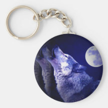 Howling Wolf Keychains