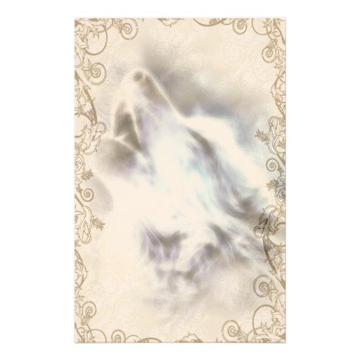 Howling Wolf Native American Stationery | Zazzle
