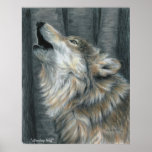 Howling Wolf Poster