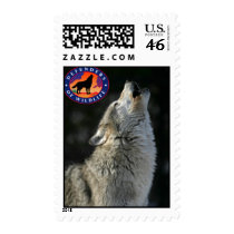 Howling wolf stamp