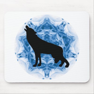 Howling Wolf Wolves Mouse Mats by deleas