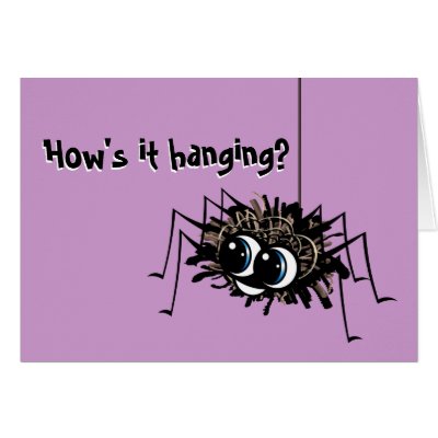 How's it hanging? greeting card by kklawiter