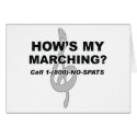 Hows My Marching cards