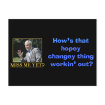 How's that hopey changey thing working out? post card
