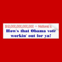 How's that Obama Vote workin' out for ya? bumper stickers