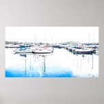 Howth Harbour in Ireland -abstract Posters