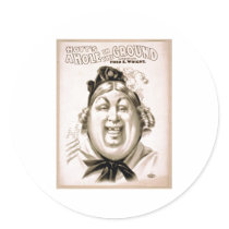 Hoyt's A Hole In The Ground - play c. 1900 Round Sticker