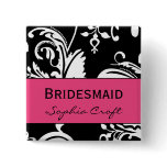 HP&B Bridesmaid Square Button