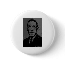 HP Lovecraft Portrait Button