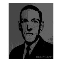 HP Lovecraft Portrait Poster posters