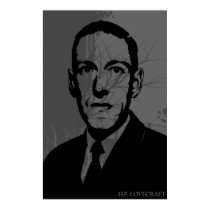 HP Lovecraft Portrait Poster posters
