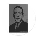 HP Lovecraft Portrait Sticker by strk3 HP Lovecraft Portrait Sticker