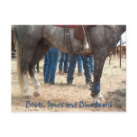 HPIM2203, Boots, Spurs and Blue Jeans Post Card