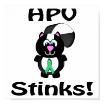 HPV Stinks Skunk Awareness Design posters