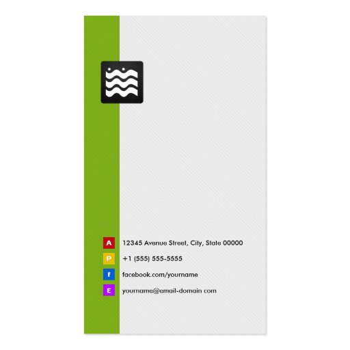 HR Manager - Organic Green White Business Cards (back side)