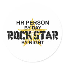 HR Person Deadly Ninja Round Stickers