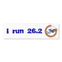 HRC I run 26.2 Bumper Sticker bumper stickers by MauricioS HRC I run 26.2 Bumper Sticker bumper stickers