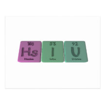 Hsiu as Hassium Iodine Uranium Post Card