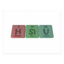 Hsiu as Hydrogen Silicon Uranium Postcard