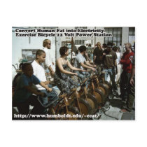 HSU exercise bicycle 12 Volt Power Station postcards