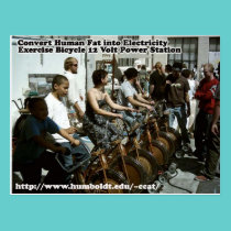 HSU exercise bicycle 12 Volt Power Station postcards