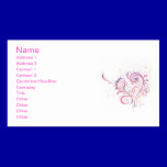 ht-016, Name, Address 1, Address 2, Contact 1, ... business cards