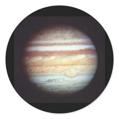 Hubble Jupiter Round Sticker by NASA_and_Beyond