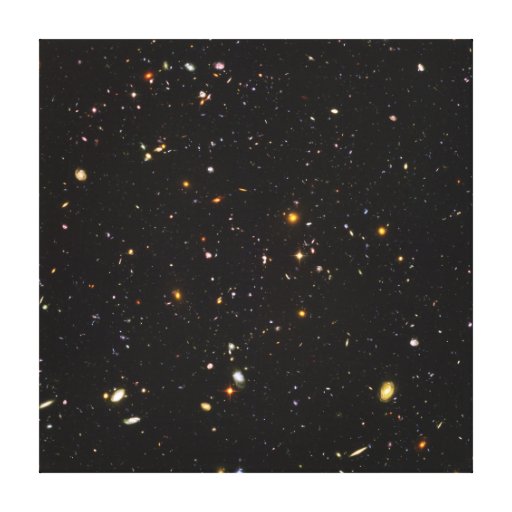 Hubble Ultra Deep Field View of 10,000 Galaxies Stretched Canvas Print