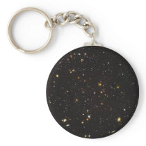 Hubble Ultra Deep Field View of 10,000 Galaxies Keychain