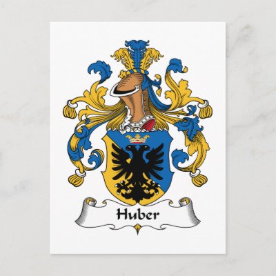 Huber Family Crest Post Cards