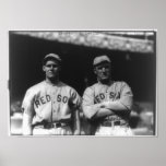 Hubert "Dutch" Leonard & Bill Carrigan, Boston AL Poster