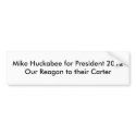 Huck 2012 Reagan V Carter Sticker bumper stickers by karrboy84 Huck 2012 Reagan V Carter Sticker bumper stickers