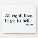 Huck Finn on Hell mousepads