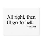 Huck Finn on Hell Post Cards