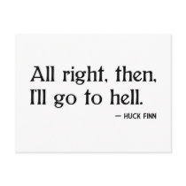 Huck Finn on Hell Post Cards