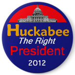 HUCKABEE 2012 6" Button