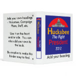 HUCKABEE 2012 Avery Binder