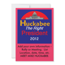 HUCKABEE 2012 Invitation