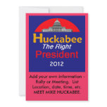 HUCKABEE 2012 Invitation