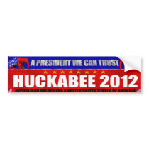 Huckabee 2012 Mike Huckabee Bumper Sticker bumper stickers
