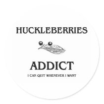 Huckleberries Addict stickers by foodshirts Huckleberries Addict stickers